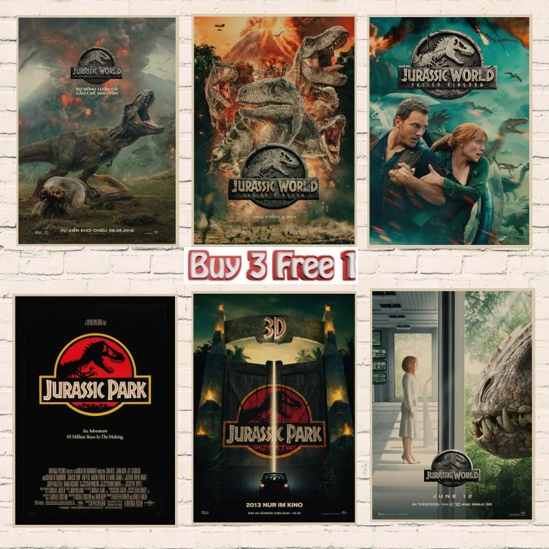 Jurassic Park Dinosaur world Movie Poster Jurassic World retro Kraft paper Poster Wall stickers Home Decoration Wall Decor A1
Jurassic Park Dinosaur world Movie Poster Jurassic World retro Kraft paper Poster Wall stickers Home Decoration Wall Decor A1