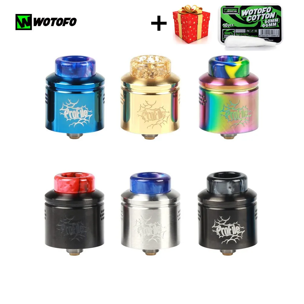 Original Wotofo Profile RDA Atomizer Tank With 10PCS Profile Cotton Vape Rebuilding Dripping RDA fit 510 thread BoxMod Vaporizer
Original Wotofo Profile RDA Atomizer Tank With 10PCS Profile Cotton Vape Rebuilding Dripping RDA fit 510 thread BoxMod Vaporizer