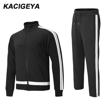 Jogging Suits Men High Quality Gym Fitness Cycling Basketball Tracksuit Sport Suits Men Sports Jacket Sets Brand Stripe Coat
Jogging Suits Men High Quality Gym Fitness Cycling Basketball Tracksuit Sport Suits Men Sports Jacket Sets Brand Stripe Coat