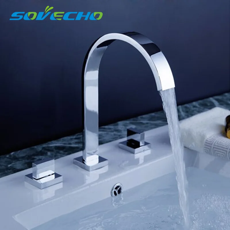 Luxury Deck Mounted Three Hole Chrome Bathroom Tap Modern Double Holder Curved Waterfall Hot & Cold Brass Bathtub Faucet TL044
Luxury Deck Mounted Three Hole Chrome Bathroom Tap Modern Double Holder Curved Waterfall Hot & Cold Brass Bathtub Faucet TL044