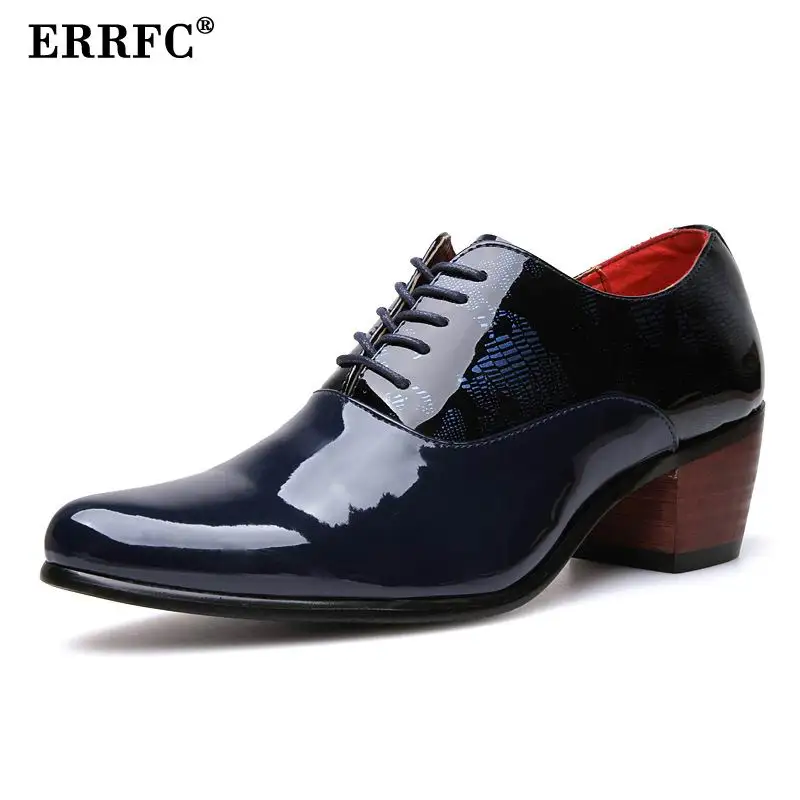 ERRFC New Arrival Men Dress Shoes Designer Younger Pointed Toe High Heels Wedding Shoes Man Patent Leather Lace Up Trend Shoes
ERRFC New Arrival Men Dress Shoes Designer Younger Pointed Toe High Heels Wedding Shoes Man Patent Leather Lace Up Trend Shoes