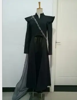 Season 7 Cosplay Daenerys Targaryen Costume Fancy Dress Black Outfit With Cloak Halloween Carnival 2 Set S-2XL
Season 7 Cosplay Daenerys Targaryen Costume Fancy Dress Black Outfit With Cloak Halloween Carnival 2 Set S-2XL