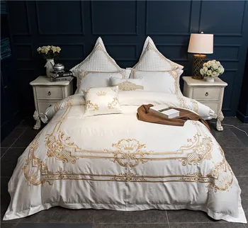 White Egyptian Cotton Embroidery Luxury Bedding set King Queen size 4/8Pcs Wedding Duvet cover Bed sheet Set Pillowcases 36
White Egyptian Cotton Embroidery Luxury Bedding set King Queen size 4/8Pcs Wedding Duvet cover Bed sheet Set Pillowcases 36