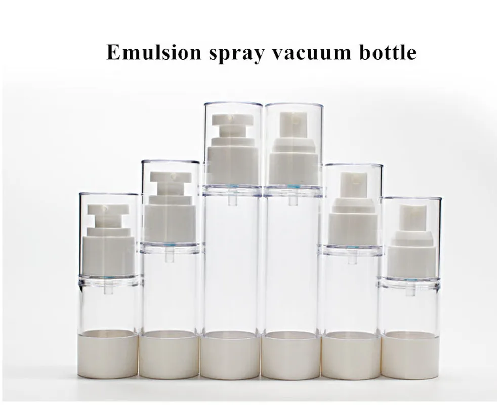Plastic Cosmetic Bottle Refillable Bottles Emulsion Spray 30ML 50Ml 80ML 100ML Transparent Airless Pump Vacuum Container
Plastic Cosmetic Bottle Refillable Bottles Emulsion Spray 30ML 50Ml 80ML 100ML Transparent Airless Pump Vacuum Container