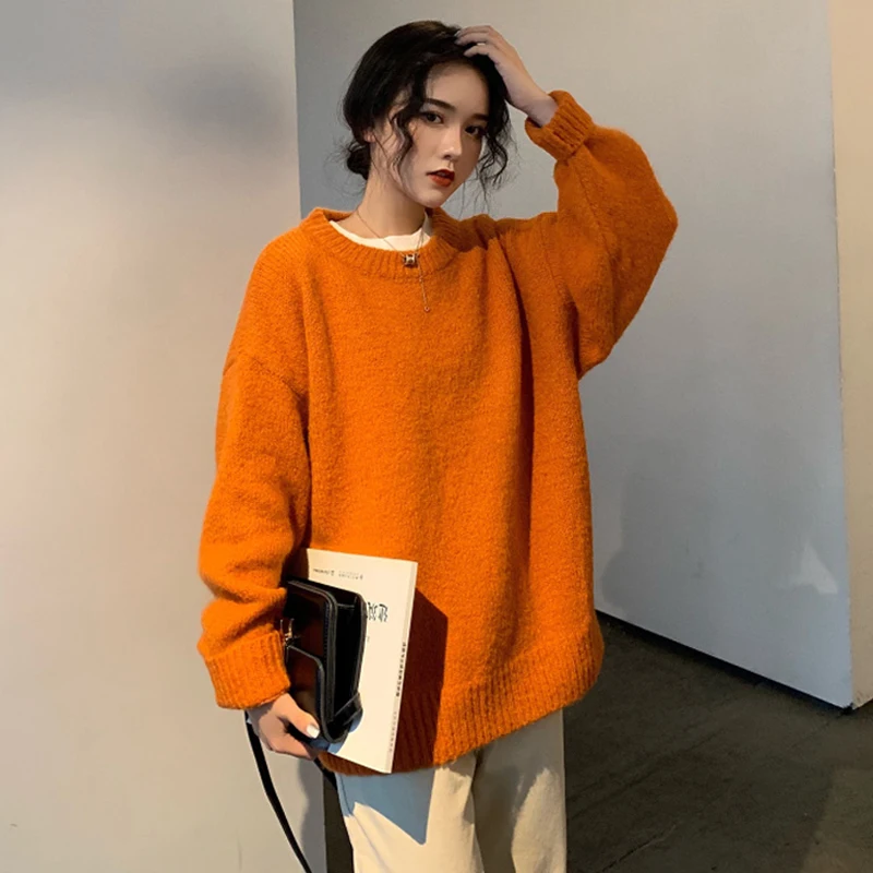 Winter Sweaters Women Harajuku Style Loose O-neck Long Sleeve Pullovers Korean Chic Female Knitted Jumpers Autumn Crocheted Tops
Winter Sweaters Women Harajuku Style Loose O-neck Long Sleeve Pullovers Korean Chic Female Knitted Jumpers Autumn Crocheted Tops