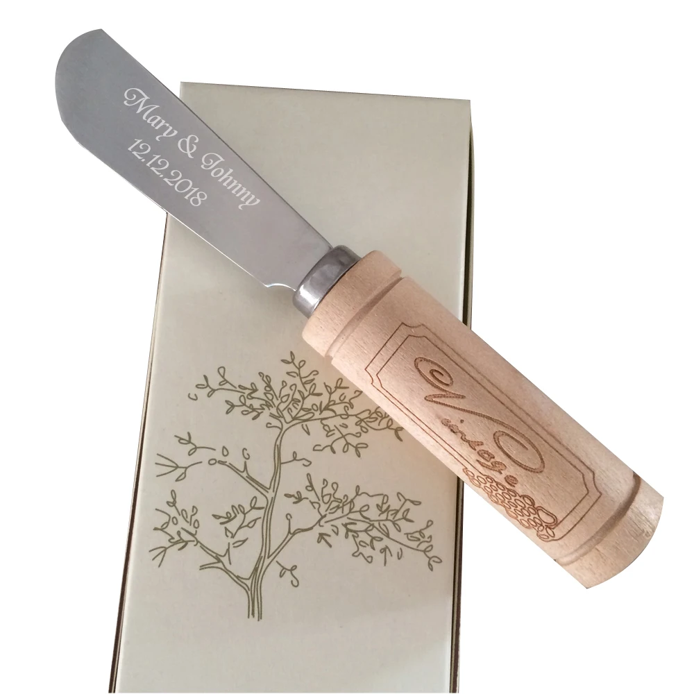 100Pcs Personalized Wedding Party Favor And Gift For Guests,Customized Stainless Steel Butter Spreader Knife With Wooden Handle
100Pcs Personalized Wedding Party Favor And Gift For Guests,Customized Stainless Steel Butter Spreader Knife With Wooden Handle