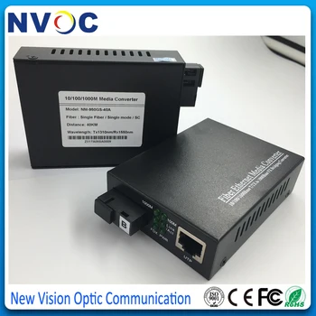 40KM Fiber Media Converter 10/100/1000M SM Single Fiber 1310TX/1550RX SC port and 1RJ45 port,External Power Supply,Euro Charger
40KM Fiber Media Converter 10/100/1000M SM Single Fiber 1310TX/1550RX SC port and 1RJ45 port,External Power Supply,Euro Charger