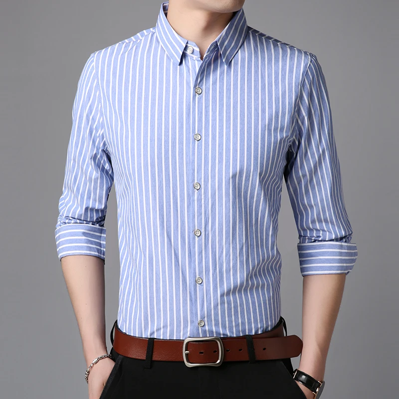 2019 Fashion Brand Shirts Men's Striped Workout Long Sleeve Slim Fit Street Wear High Quality Button Up Casual Mens Clothes
2019 Fashion Brand Shirts Men's Striped Workout Long Sleeve Slim Fit Street Wear High Quality Button Up Casual Mens Clothes