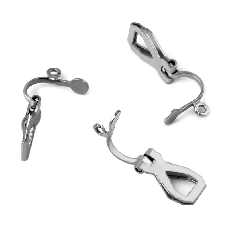 20pcs ( No Fade ) 9*11MM 10pcs Stainless Steel Triangle clip jewelry ear hook popular accessories wholesale | Украшения и
