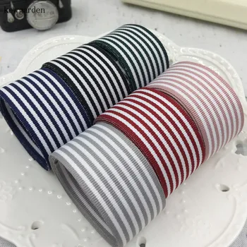 

kewgarden 25mm 2.5cm 1" Stripe Grosgrain Ribbons DIY Bowknot Accessories Satin Ribbon Handmade Tape Riband 10M/lot