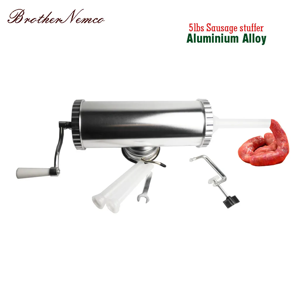 5lbs/2.5kg Manual Hand Operated Horizontal Manual Sausage Filling Machine Sausage Stuffers Kitchen Tool Sausage Maker
5lbs/2.5kg Manual Hand Operated Horizontal Manual Sausage Filling Machine Sausage Stuffers Kitchen Tool Sausage Maker