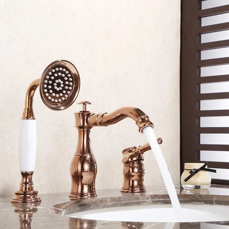 Rose gold Luxury gold Chrome Oil Rubbed Bronze brass bathroom sink faucet mixer tap Bathtub faucet 3 hole 4 hole 5 holes faucet
Rose gold Luxury gold Chrome Oil Rubbed Bronze brass bathroom sink faucet mixer tap Bathtub faucet 3 hole 4 hole 5 holes faucet
