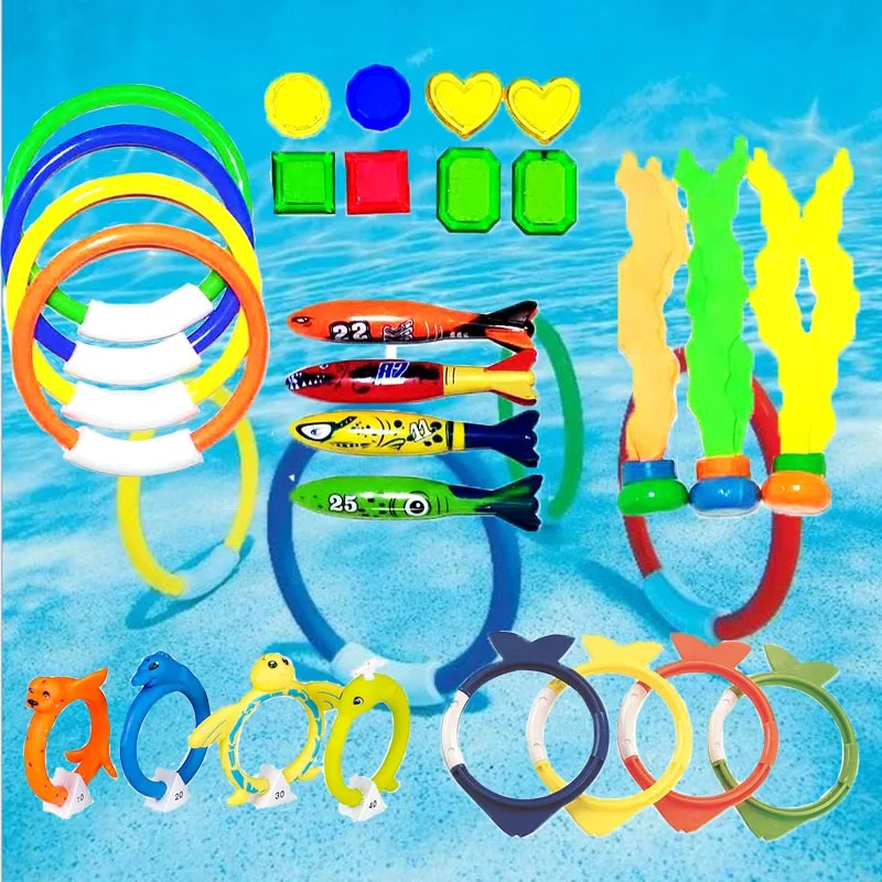 4 Pcs Diving Ring Water Toys Underwater Swimming Pool Accessories Diving Buoys Loaded Throwing Toys Pool Diving Games For Kids
4 Pcs Diving Ring Water Toys Underwater Swimming Pool Accessories Diving Buoys Loaded Throwing Toys Pool Diving Games For Kids