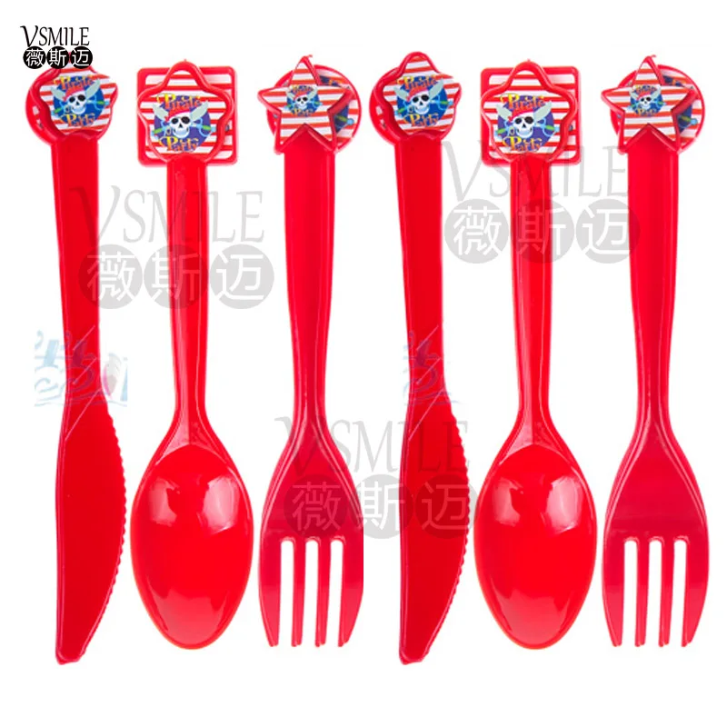 High Quality 36pcs Cool Pirates themes Plastic Spoon knife fork pirate themes for Kids Birthday Party Decoration Party Supplies
High Quality 36pcs Cool Pirates themes Plastic Spoon knife fork pirate themes for Kids Birthday Party Decoration Party Supplies