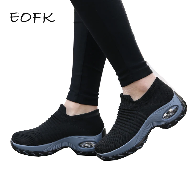 EOFK 2019 Autumn Women Sneakers Shoes Thick Bottom Casual Shoes Women Soft Fly knit Sneakers Shoes Slip on Creepers Shoes
EOFK 2019 Autumn Women Sneakers Shoes Thick Bottom Casual Shoes Women Soft Fly knit Sneakers Shoes Slip on Creepers Shoes