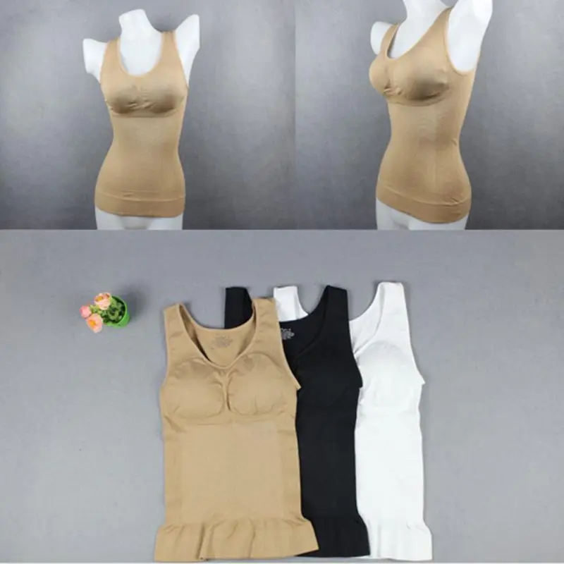 Women's slim fit straps shapewear seamless built-in sleeveless shaper tank tops running vest with removable pads
Women's slim fit straps shapewear seamless built-in sleeveless shaper tank tops running vest with removable pads