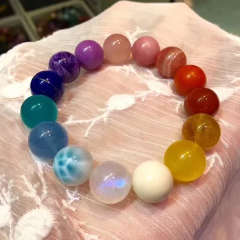 100% Natural 15 Different Gems Mixed Round Beads Bracelet 13mm Charoite Larimar Moonstone Lapis Certificate AAAAA
100% Natural 15 Different Gems Mixed Round Beads Bracelet 13mm Charoite Larimar Moonstone Lapis Certificate AAAAA