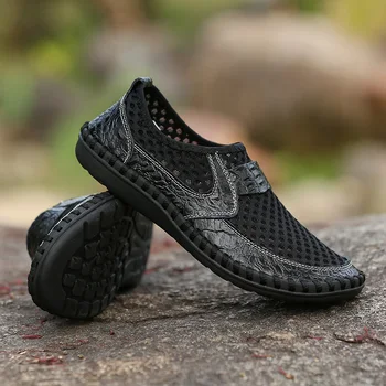 Genuine Leather Man Shoes Men Loafers Summer Mesh Handmade Soft Quick Dry Tenis Masculino Adulto Male Footwear Mocassin Homme
Genuine Leather Man Shoes Men Loafers Summer Mesh Handmade Soft Quick Dry Tenis Masculino Adulto Male Footwear Mocassin Homme