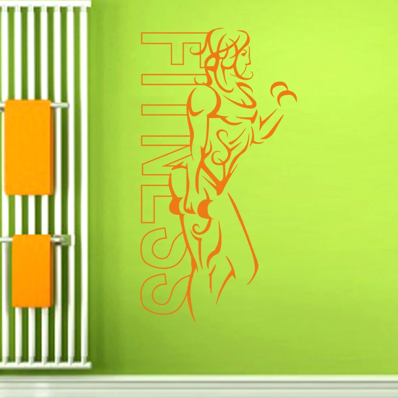 Gym Sticker Fitness Decal Body-building Posters Vinyl Wall Decals Pegatina Quadro Parede Decor Mural Gym Sticker
