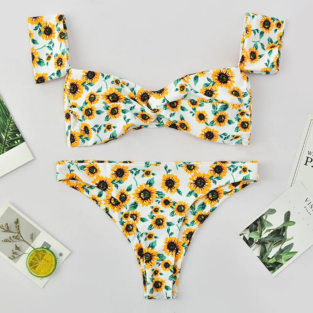Sexy Bikini 2019 Sunflower Swimsuit Swimwear Women's Soild Bikini Set Halter Vest Tops Ruffled Mobikini Maillot De Bain W3067
Sexy Bikini 2019 Sunflower Swimsuit Swimwear Women's Soild Bikini Set Halter Vest Tops Ruffled Mobikini Maillot De Bain W3067