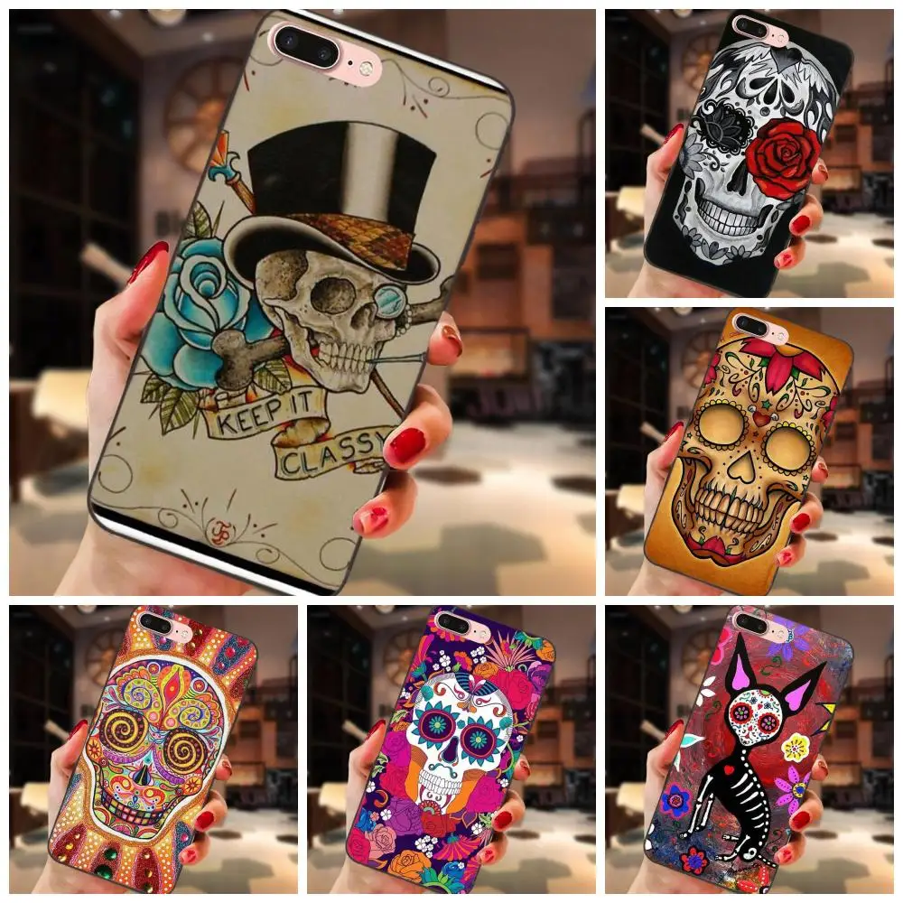 For Samsung Galaxy A3 A5 A6 A6s A7 A8 A9 Star Plus 2016 2017 2018 Novelty Fundas Black Soft Mexican Sugar Skull Flower
For Samsung Galaxy A3 A5 A6 A6s A7 A8 A9 Star Plus 2016 2017 2018 Novelty Fundas Black Soft Mexican Sugar Skull Flower