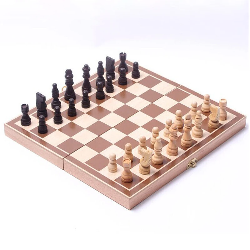 30*30CM Folding Board Wooden International Chess Game Pieces Set Staunton Style Chessmen Collection Portable Board Game T28
30*30CM Folding Board Wooden International Chess Game Pieces Set Staunton Style Chessmen Collection Portable Board Game T28