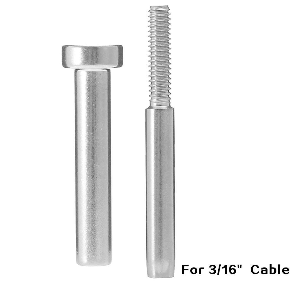 Stainless Steel Stud Terminal Invisible Receiver Stud Swage End Fitting Cable Threaded Stud Terminal For 1/8"3/16" Cable Railing
Stainless Steel Stud Terminal Invisible Receiver Stud Swage End Fitting Cable Threaded Stud Terminal For 1/8"3/16" Cable Railing