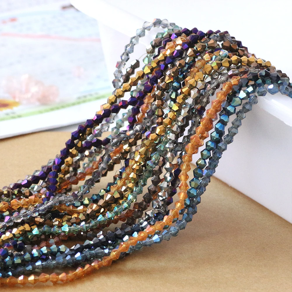 Bicone Crystal Plating Beads 2/3/4mm Glass Faceted Loose Beads Diy Craft Material Jewelry Making Bracelet Wholesale
Bicone Crystal Plating Beads 2/3/4mm Glass Faceted Loose Beads Diy Craft Material Jewelry Making Bracelet Wholesale