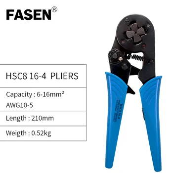 6-16mm 10-5 AWG High Quality Precision Wire Connector Crimp Pliers VE Tube Bootlace Terminal Tool HSC8 6-4 6-6 16-4
6-16mm 10-5 AWG High Quality Precision Wire Connector Crimp Pliers VE Tube Bootlace Terminal Tool HSC8 6-4 6-6 16-4