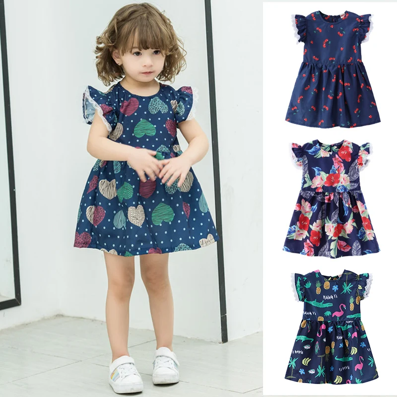 Summer Toddler Kids Baby Girl Dress 2019 Fashion Style Ruffle Sleeve Short Sleeve Printing Floral Fruit Dresses 0-4Y
Summer Toddler Kids Baby Girl Dress 2019 Fashion Style Ruffle Sleeve Short Sleeve Printing Floral Fruit Dresses 0-4Y