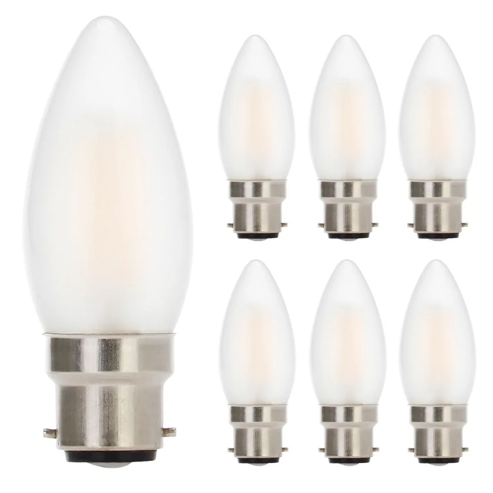6PCS Frosted Clear Glass 2W 220V 240V B22 Bayonet Warm White 2700K LED Filament Lamp Lights Small Bulbs Edison Retro Light Bulb
6PCS Frosted Clear Glass 2W 220V 240V B22 Bayonet Warm White 2700K LED Filament Lamp Lights Small Bulbs Edison Retro Light Bulb