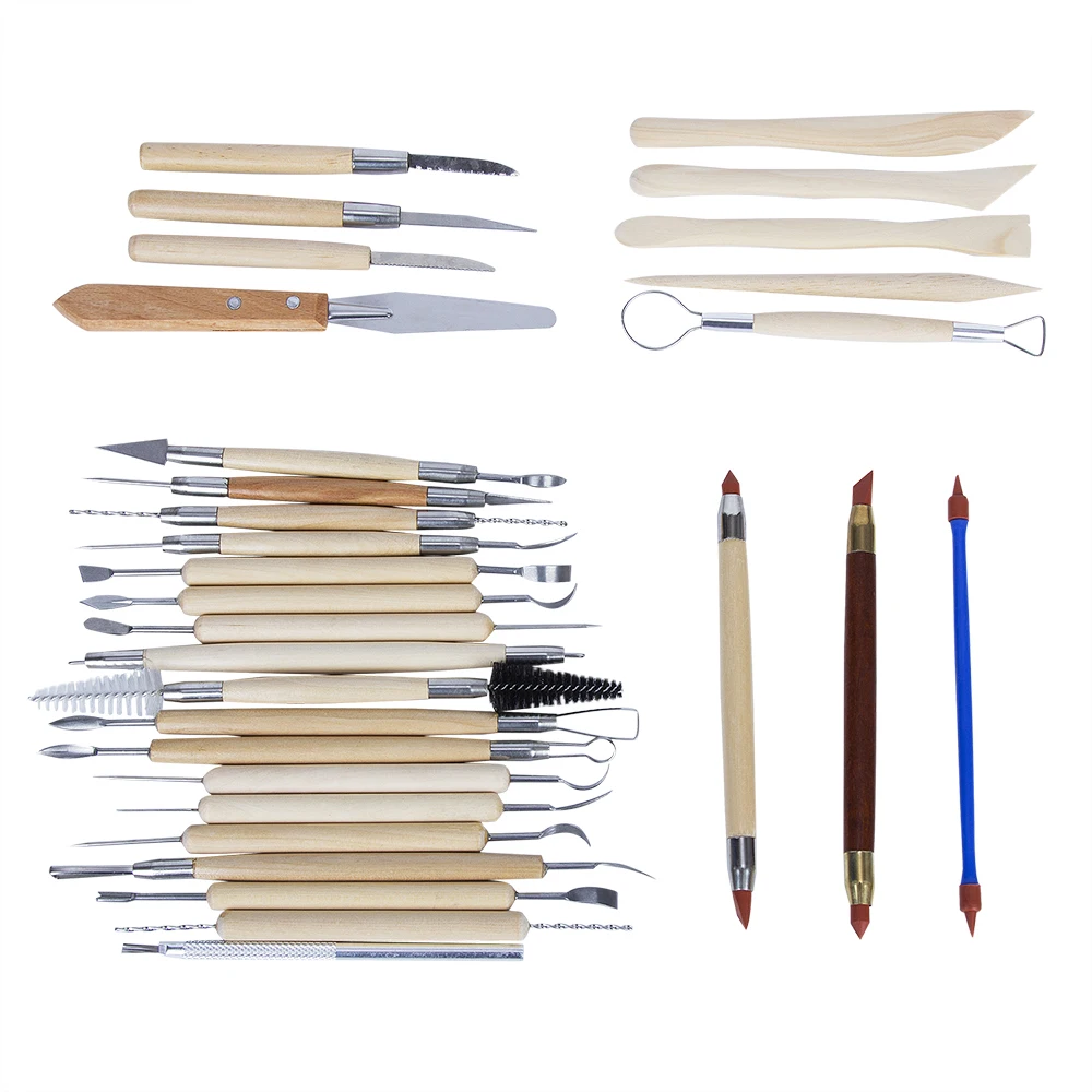 30PCS Pottery Tools Sculpting Carving Cinzel knife Tool Set Includes Clay Color Shapers Modeling Tools Wooden Sculpture Knife
30PCS Pottery Tools Sculpting Carving Cinzel knife Tool Set Includes Clay Color Shapers Modeling Tools Wooden Sculpture Knife