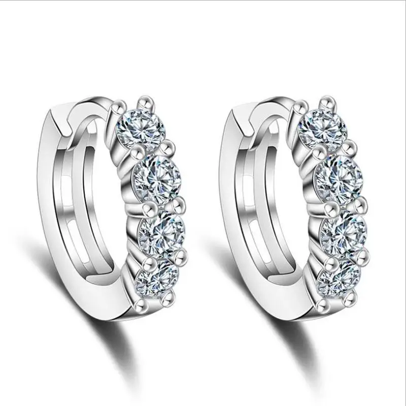 Trendy 925 Sterling Silver Earrings For Girls Lady Accessories Shining Cubic Zirconia Round Hoop Earrings For Women Jewelry
Trendy 925 Sterling Silver Earrings For Girls Lady Accessories Shining Cubic Zirconia Round Hoop Earrings For Women Jewelry