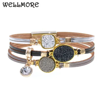 WELLMORE metal wrap bracelets Leather Bracelets For Women Men's charm Bracelets Couples gifts fashion Jewelry dropshipping
WELLMORE metal wrap bracelets Leather Bracelets For Women Men's charm Bracelets Couples gifts fashion Jewelry dropshipping