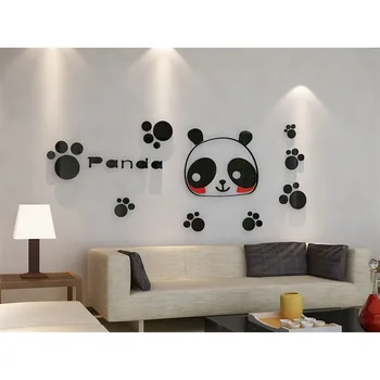 Cute Cartoon 3D Panda Acrylic Wall Sticker for Kids Child Bedroom Nursery Home Decoration MYDING 
Cute Cartoon 3D Panda Acrylic Wall Sticker for Kids Child Bedroom Nursery Home Decoration MYDING
