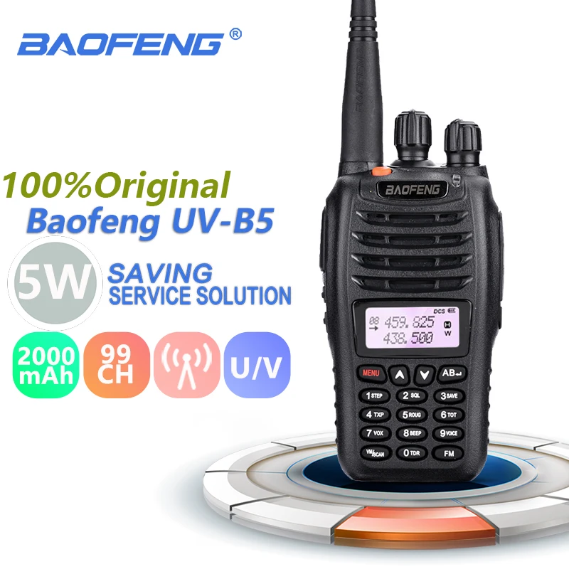 Baofeng UV-B5 Lightweight Portable Radio Walkie Talkie UHF VHF Dual Band Ham Radio Hf Transceiver Walky Talky Professional Radio
Baofeng UV-B5 Lightweight Portable Radio Walkie Talkie UHF VHF Dual Band Ham Radio Hf Transceiver Walky Talky Professional Radio
