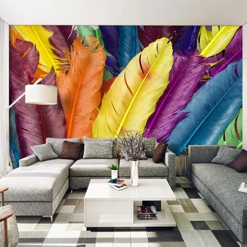 Custom 3D stereo color feathers TV backdrop wallpaper creative personality sofa nonwoven wallpaper mural
Custom 3D stereo color feathers TV backdrop wallpaper creative personality sofa nonwoven wallpaper mural