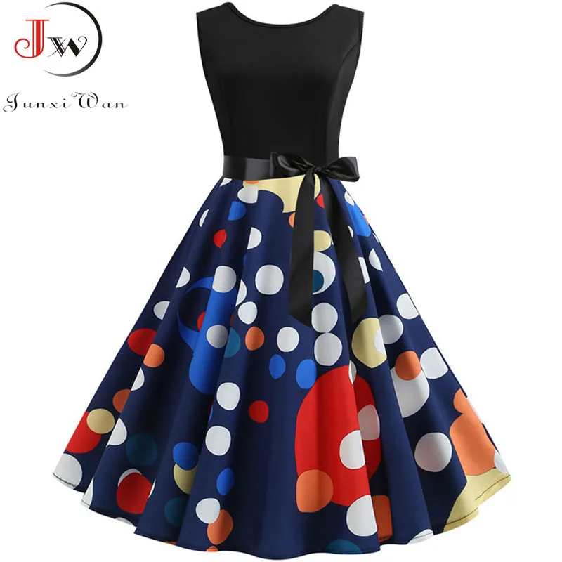 Black Patchwork Vintage Dress Women Summer 2019 High Waist Polka Dot Party Dress 50s 60s Pin Up Rockabilly Robe Femme Sundress
Black Patchwork Vintage Dress Women Summer 2019 High Waist Polka Dot Party Dress 50s 60s Pin Up Rockabilly Robe Femme Sundress
