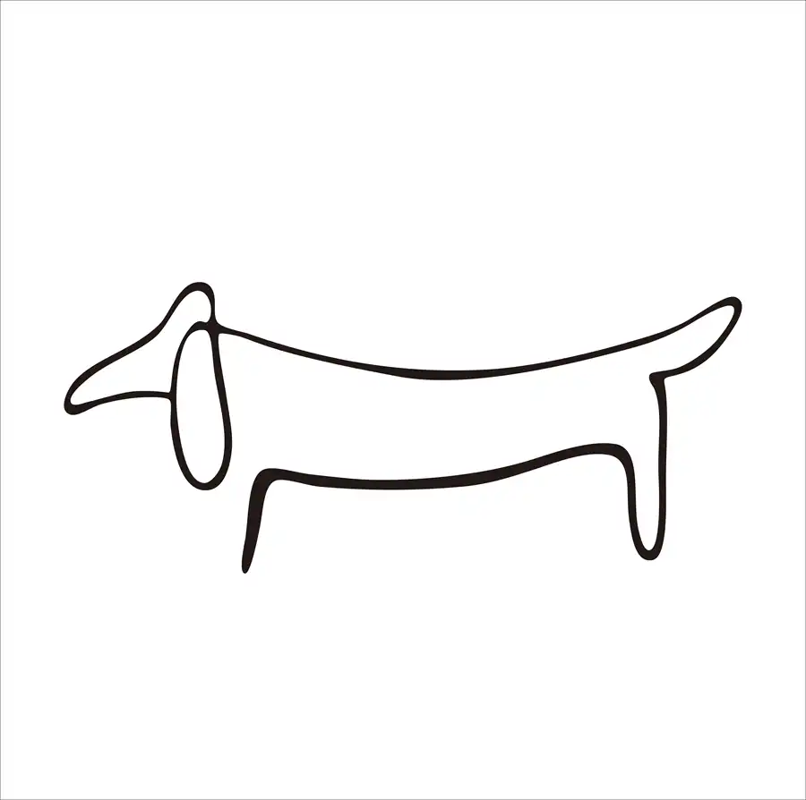 ダックスフント Weiner 犬ビニールステッカーピカソアート愛のための車の窓の装飾 ビニールステッカー 車のためのビニールデカール Gooum