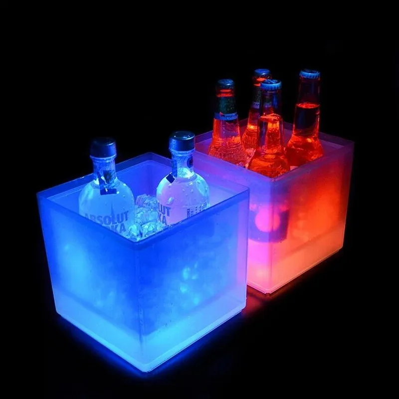 Hot sale style double layer transparent plastic LED ice bucket square straight red wine champagne led ice bucket
Hot sale style double layer transparent plastic LED ice bucket square straight red wine champagne led ice bucket