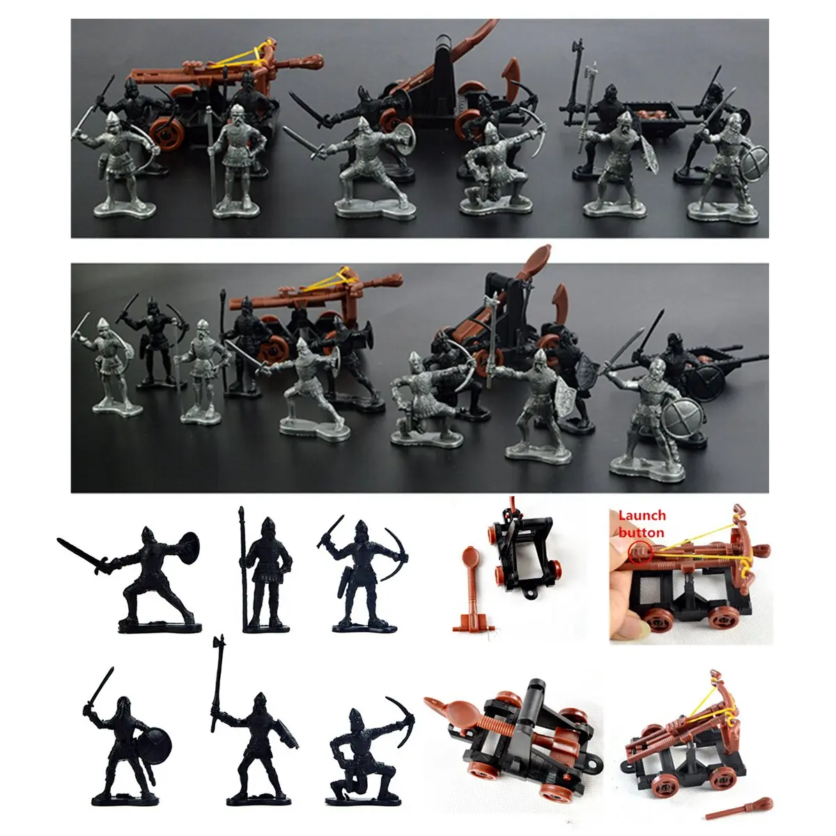 New 14 pcs/set Knights Medieval Toy Catapult Crossbow Soldiers Figures Playset Plastic Model Toys Gift For Children Adult
New 14 pcs/set Knights Medieval Toy Catapult Crossbow Soldiers Figures Playset Plastic Model Toys Gift For Children Adult