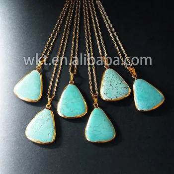 WT-N437 Wholesale Custom Natural Howlite Triangle Pendant Necklace With Brass Chain Gold Electroplated Fashion Jewelry Making
WT-N437 Wholesale Custom Natural Howlite Triangle Pendant Necklace With Brass Chain Gold Electroplated Fashion Jewelry Making