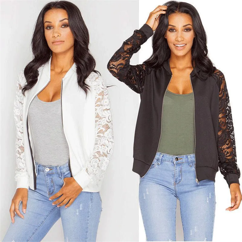 Fashion Autumn Women Jacket Zipper Long Sleeve Bomber Baseball Coat Basic Pilot Jacket Female Outerwear coat plus size
Fashion Autumn Women Jacket Zipper Long Sleeve Bomber Baseball Coat Basic Pilot Jacket Female Outerwear coat plus size