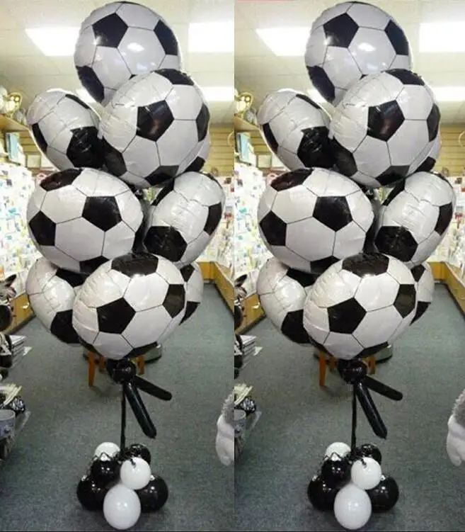 18inch Football Foil Balloon Soccer Ball Round Helium Balloons Mylar Globos Black White Baloon Baby Boy Toys Game Size 45x45cm
18inch Football Foil Balloon Soccer Ball Round Helium Balloons Mylar Globos Black White Baloon Baby Boy Toys Game Size 45x45cm
