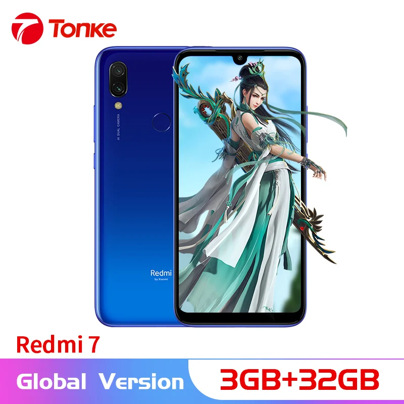Global Version Xiaomi Cellphone Redmi 7 3GB RAM 32GB ROM Snapdragon 632 Octa Core 626" 19.9 Screen 12MP Dual Camera 4000mAh
Global Version Xiaomi Cellphone Redmi 7 3GB RAM 32GB ROM Snapdragon 632 Octa Core 626" 19.9 Screen 12MP Dual Camera 4000mAh
