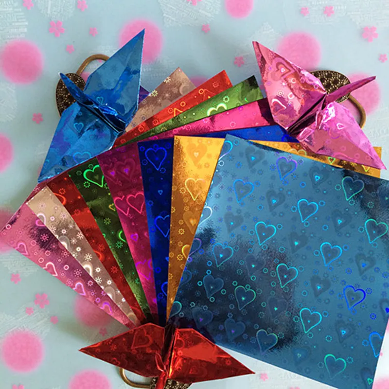Laser Light Colored Origami Papercranes Love Multicolor Loading Scrapbooking Paper Material For Handmade Crane Paper Flower Gift
Laser Light Colored Origami Papercranes Love Multicolor Loading Scrapbooking Paper Material For Handmade Crane Paper Flower Gift