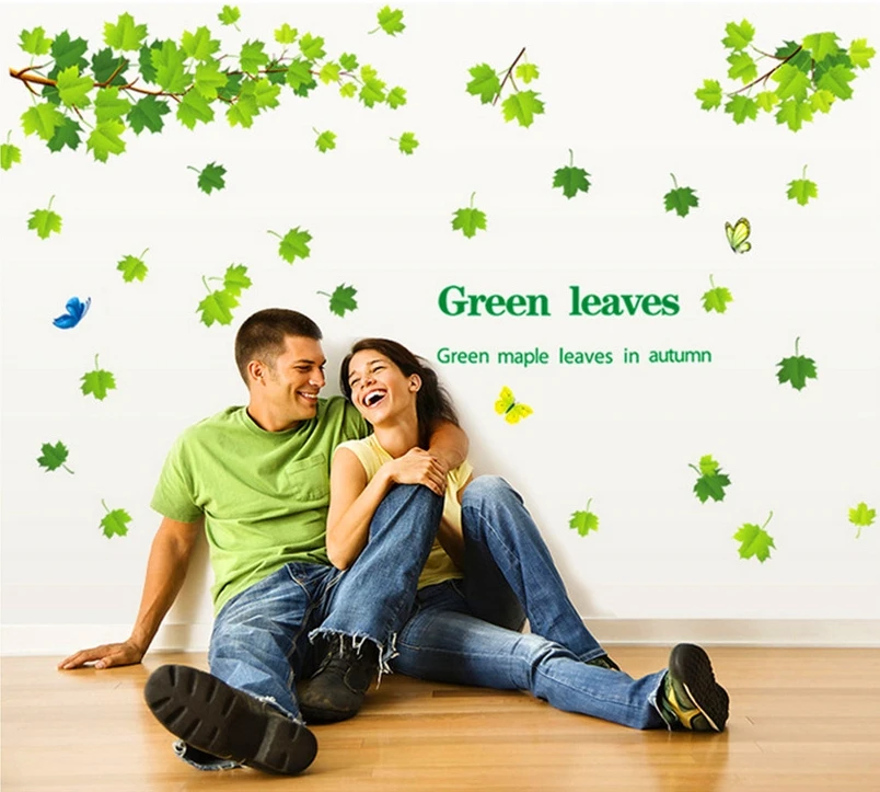 Green Leaves Autumn 3d Wall Stickers Home Decor Tree Sticker Removable Background Green 60*90CM
Green Leaves Autumn 3d Wall Stickers Home Decor Tree Sticker Removable Background Green 60*90CM