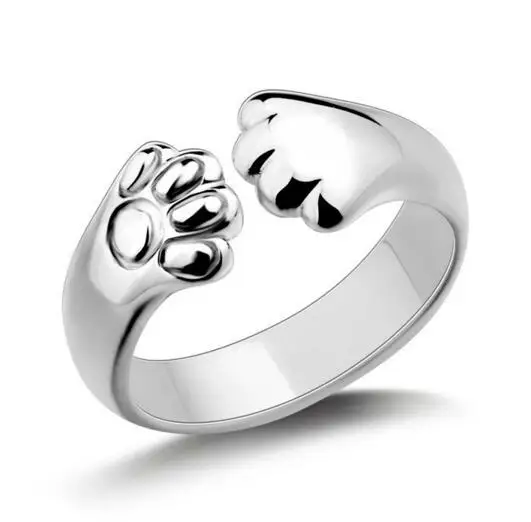 Adjustable Midi Finger Boho Silver Plated Kitty Cat dog paw Ring Cute Tiny Open Ring For Women Girl Child lovely Gifts Bijoux
Adjustable Midi Finger Boho Silver Plated Kitty Cat dog paw Ring Cute Tiny Open Ring For Women Girl Child lovely Gifts Bijoux