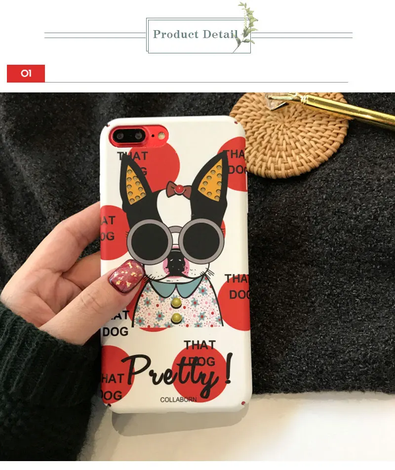 Hard Dog Case For iPhone 8 8plus 7 7 Plus Cases Clear Phone Case For iphone 6 s 6s Plus X XS 10 Phone Cases Cover Coque Capinha (14)