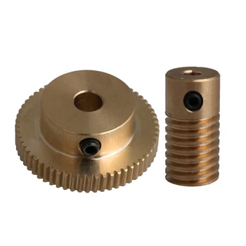 CNBTR Yellow 0.5 Modulus 3.17MM Hole Dia Brass Worm Gear Shaft + 0.5 Modulus 31MM OD 60 Teeth Brass Worm Gear Wheel
CNBTR Yellow 0.5 Modulus 3.17MM Hole Dia Brass Worm Gear Shaft + 0.5 Modulus 31MM OD 60 Teeth Brass Worm Gear Wheel